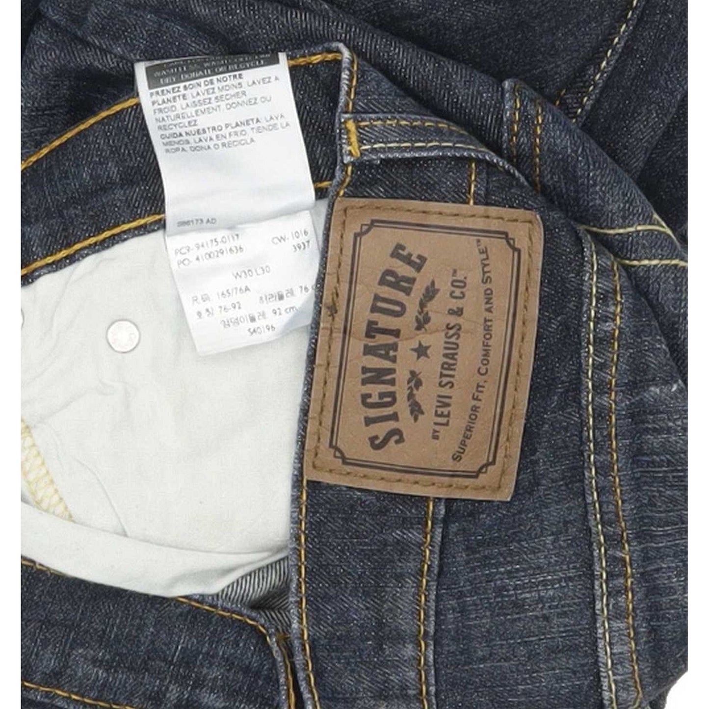 Levi's Strauss Men Blue Straight Regular Stretch Jeans W30 L30