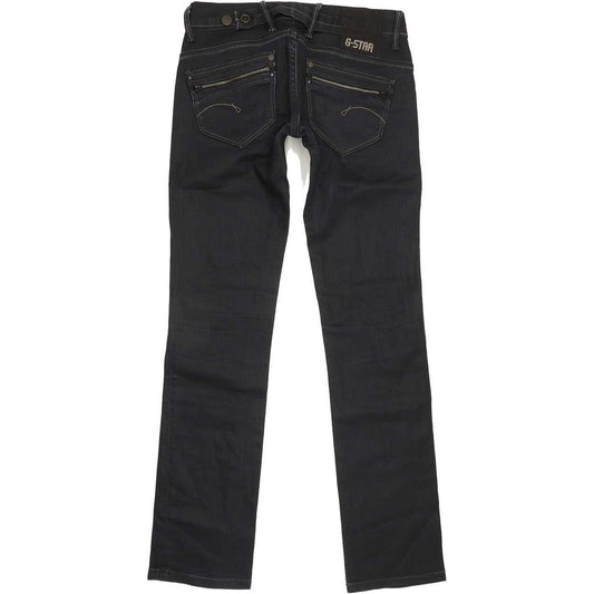 G-Star Corvet Women Navy Straight Slim Stretch Jeans W27 L32