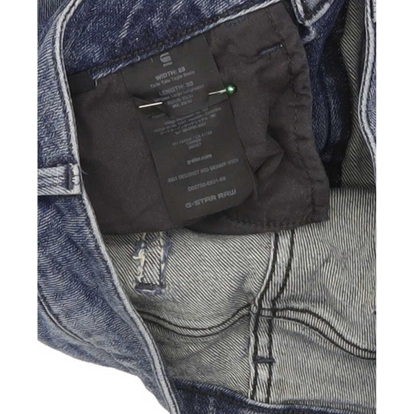 G-Star 3301 Deconst Mid Women Blue Skinny Slim Stretch Jeans W25 L29