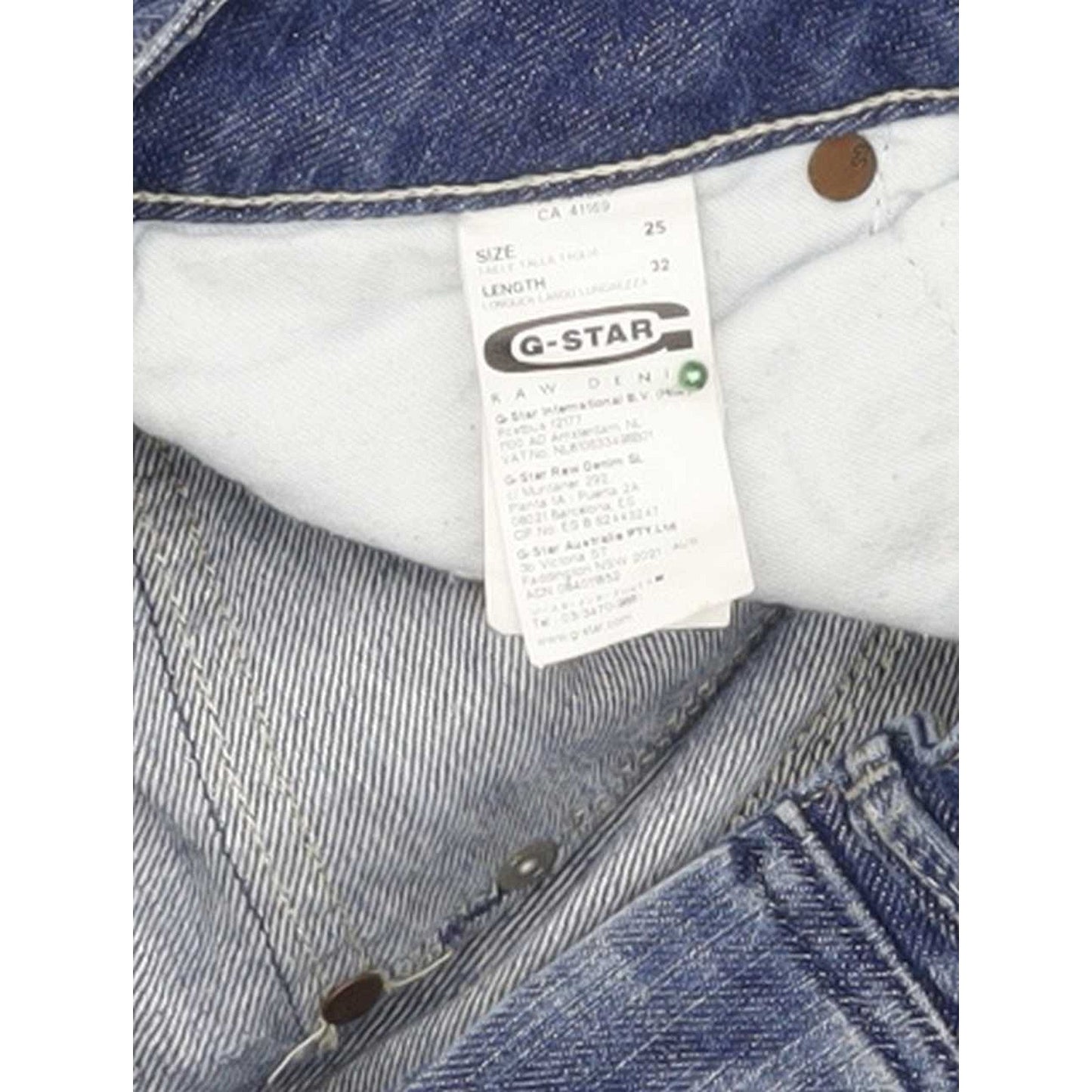 G-Star Corvet Women Blue Straight Slim Jeans W25 L32