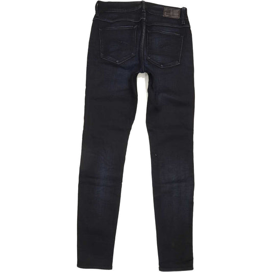 G-Star 3301 High Women Navy Skinny Slim Stretch Jeans W26 L30