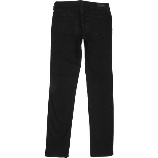 Levi's Slight Curve Women Black Straight Slim Stretch Jeans W27 L32