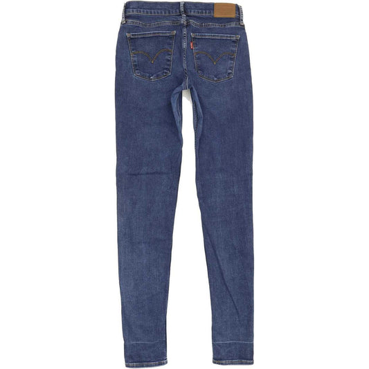 Levi's 710 Super Women Blue Skinny Slim Stretch Jeans W28 L31