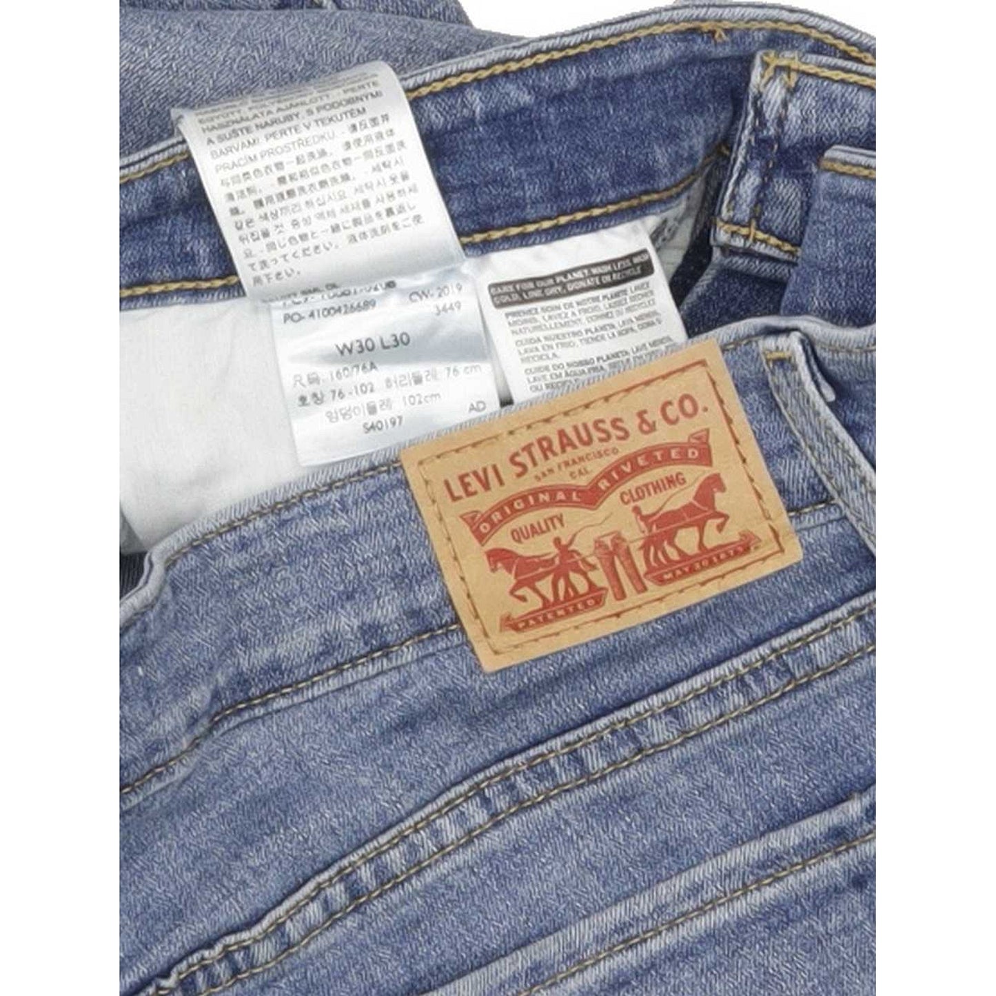 Levi's 711 Women Blue Skinny Slim Stretch Jeans W30 L30