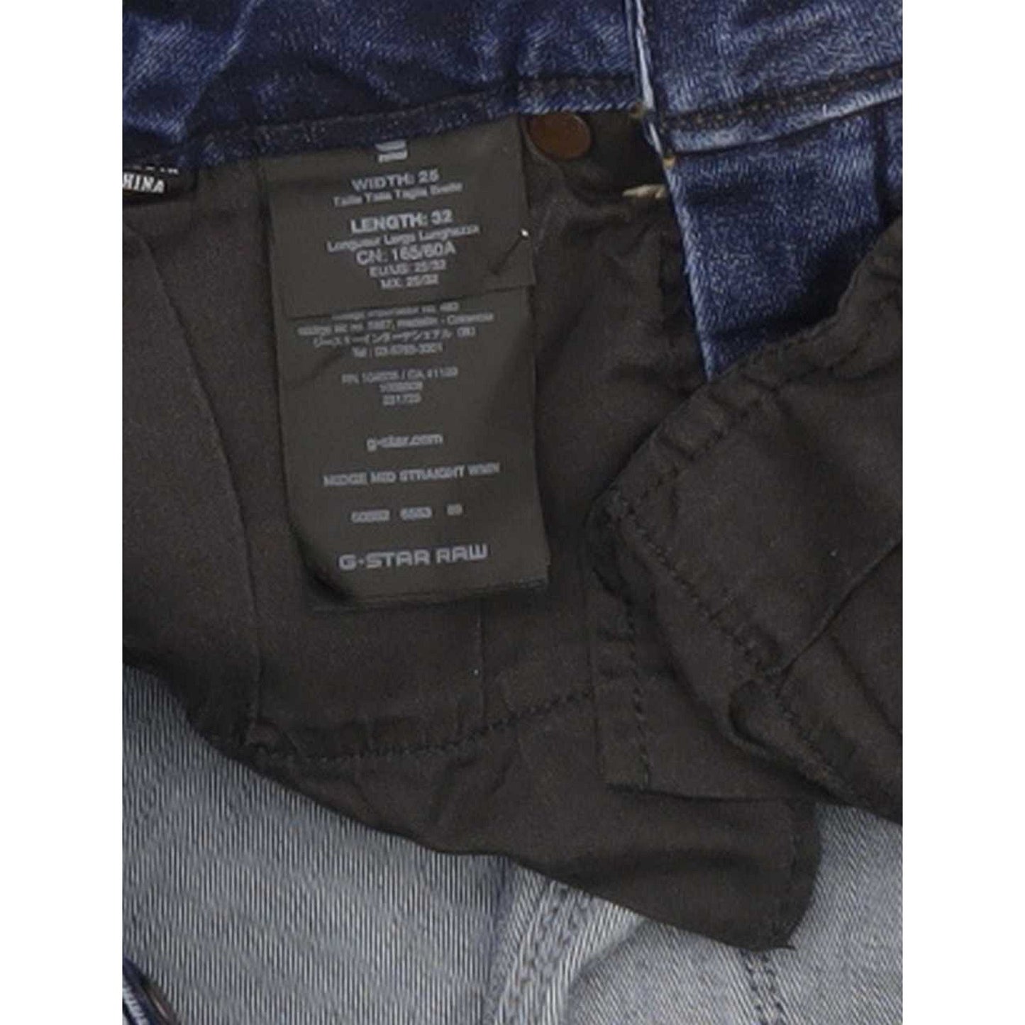 G-Star Midge Mid Women Blue Straight Slim Stretch Jeans W25 L32