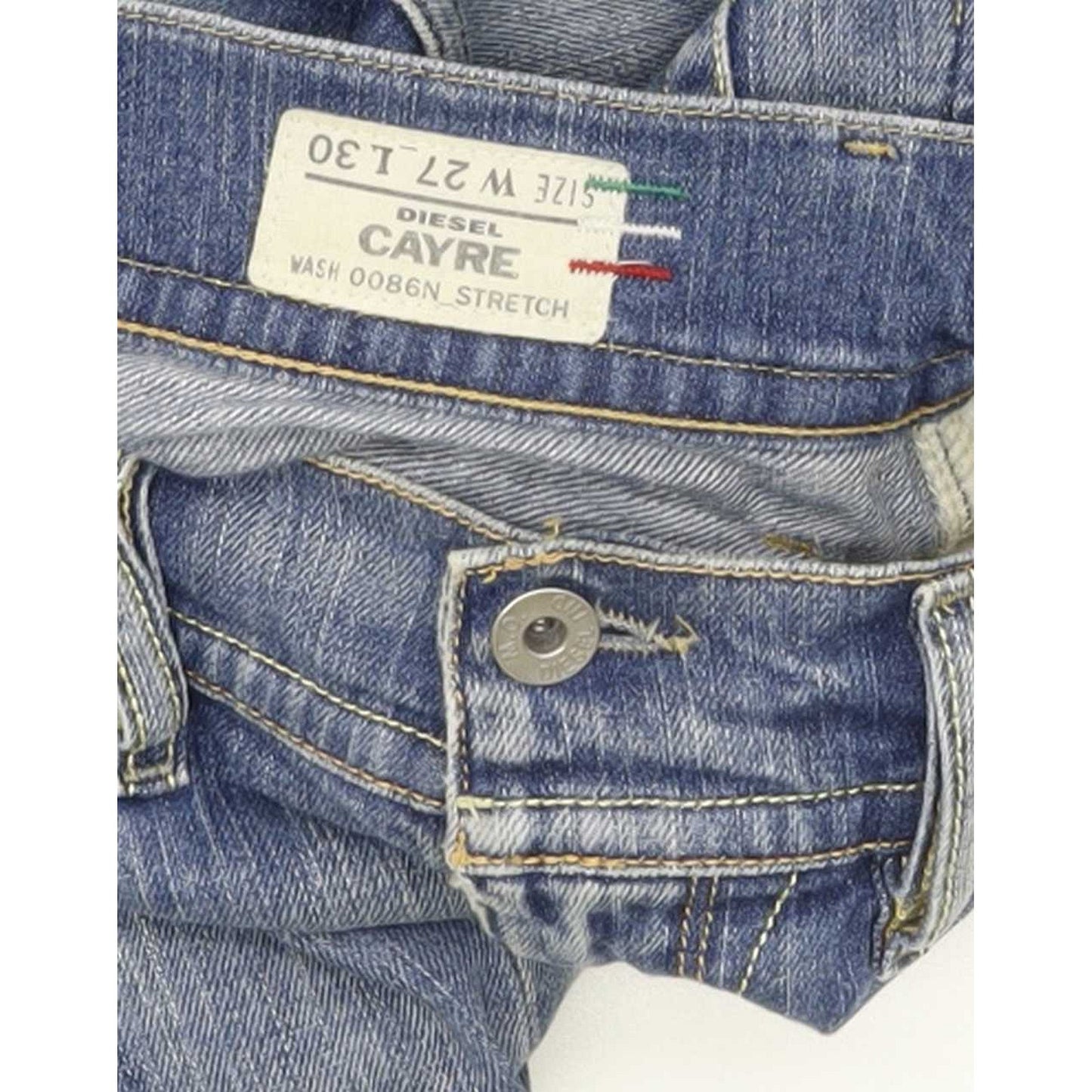 Diesel Cayre 0086N Men Blue Tapered Loose Stretch Jeans W27 L30