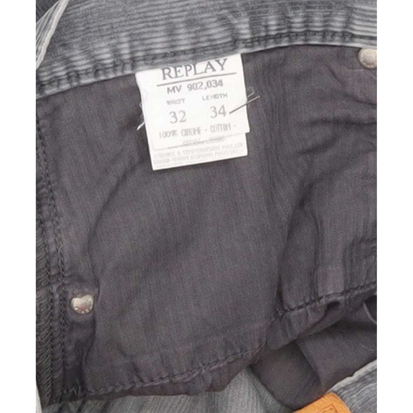 Replay MV902 Men Grey Straight Regular Jeans W32 L33