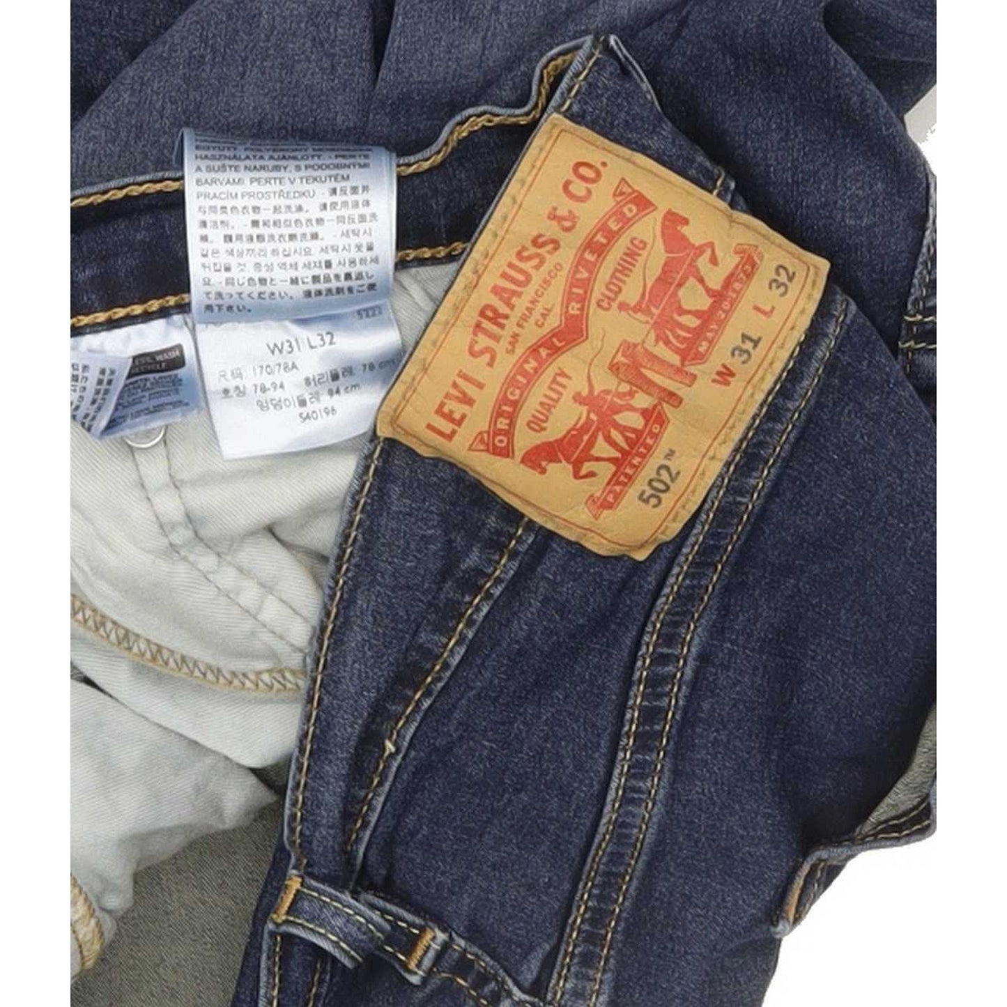 Levi's 502 Men Blue Tapered Regular Jeans W31 L31