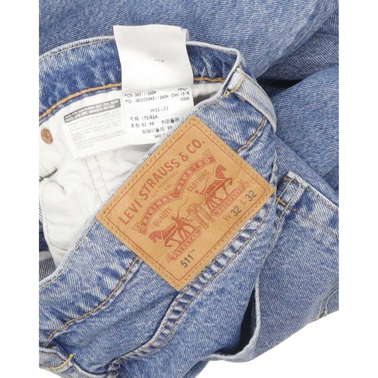 Levi's 511 Men Blue Straight Slim Stretch Jeans W32 L32