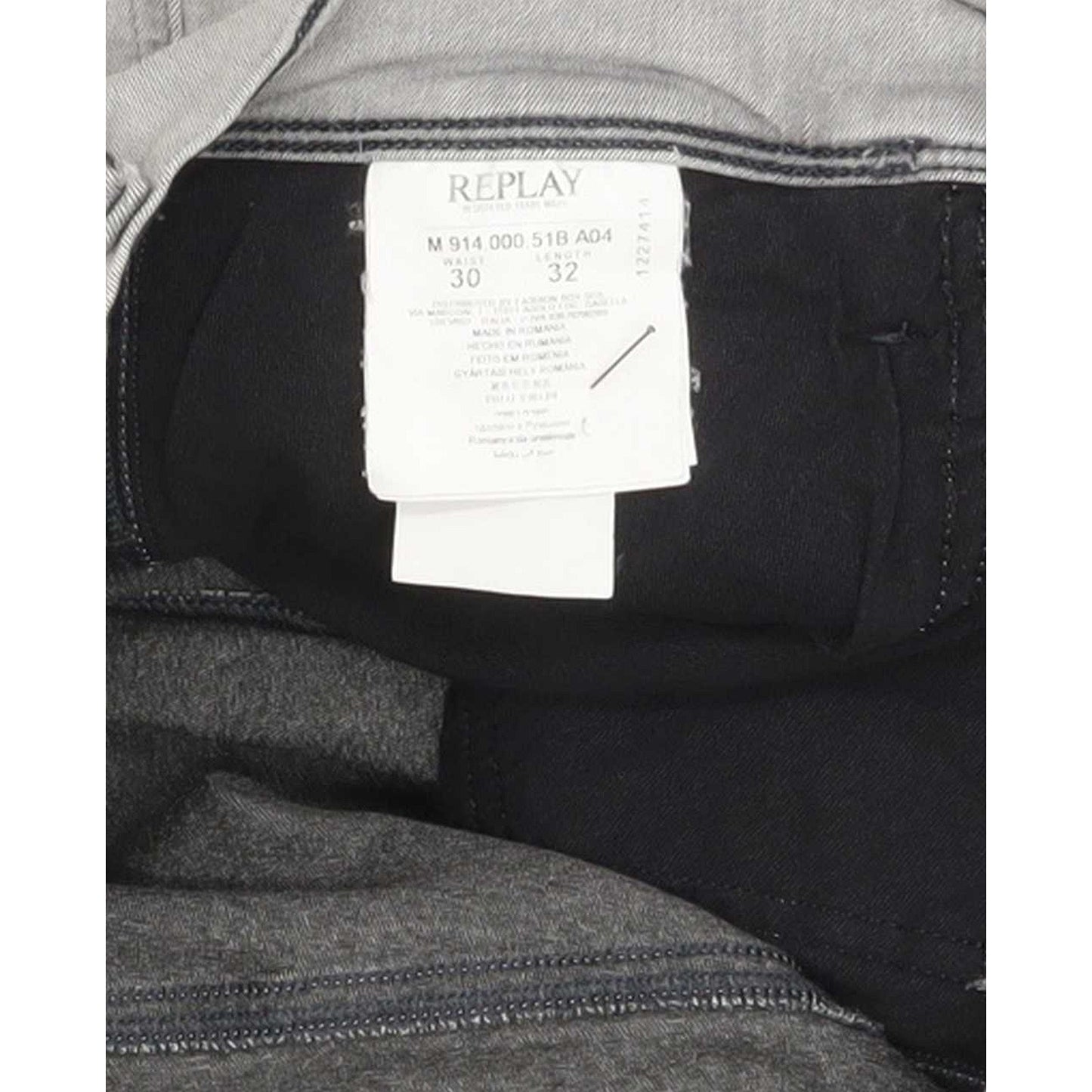 Replay Anbass Men Grey Straight Regular Jeans W30 L32