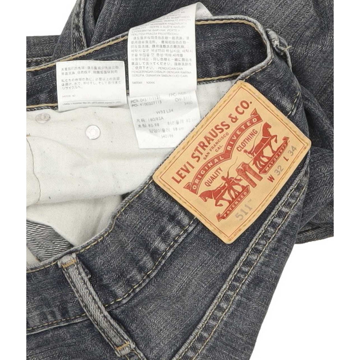 Levi's 511 Men Blue Straight Slim Jeans W32 L33