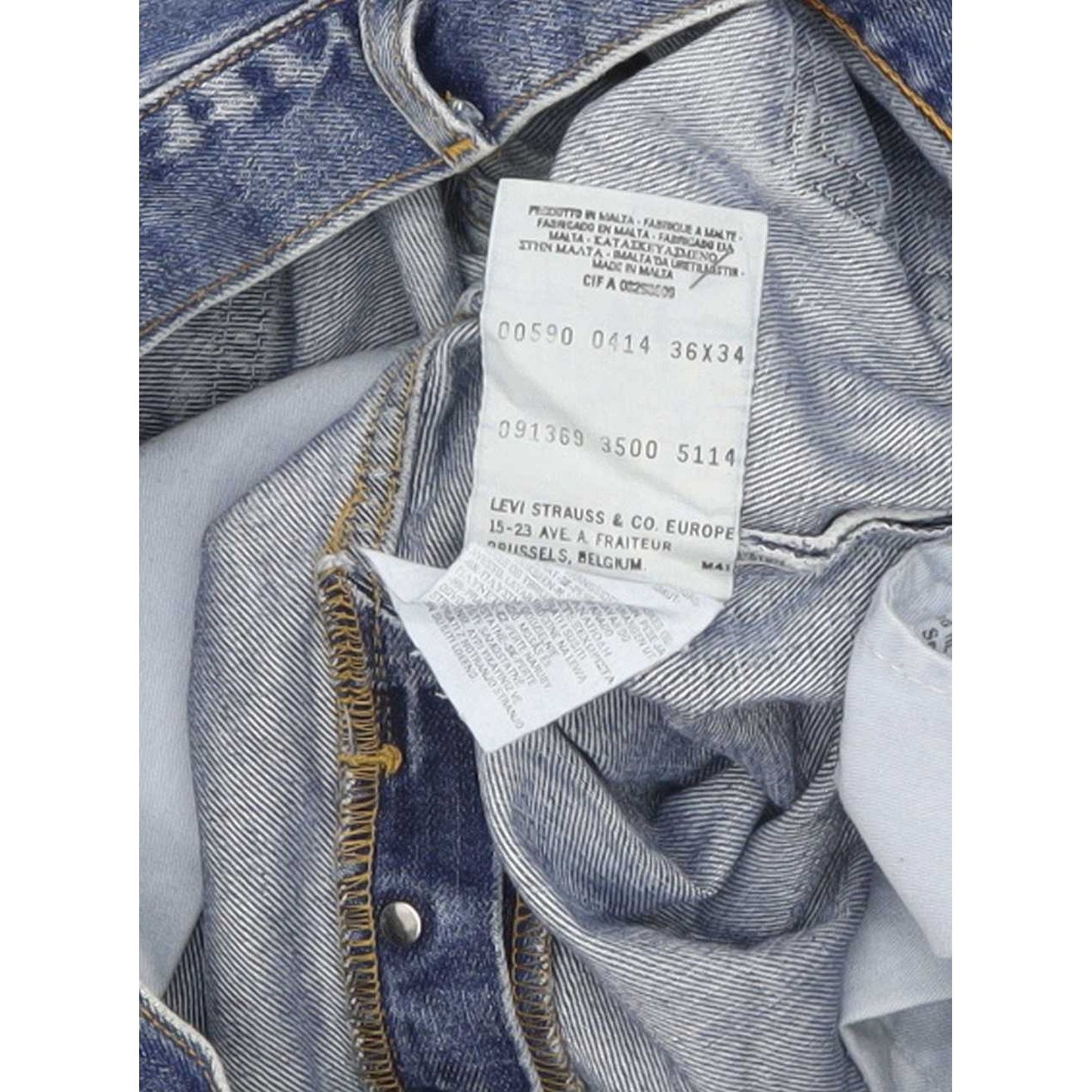 Levi's 590 Men Blue Straight Regular Jeans W36 L33