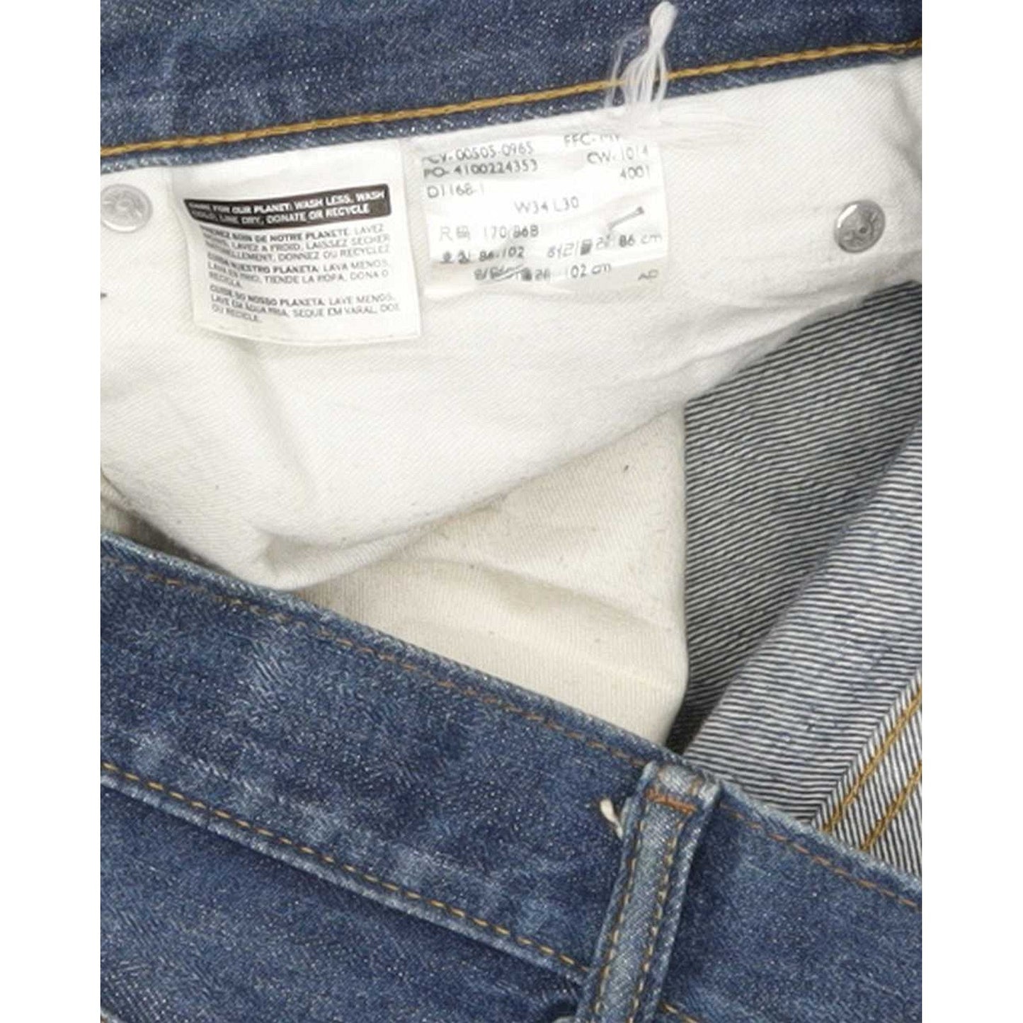 Levi's 505 Men Blue Straight Regular Jeans W35 L30
