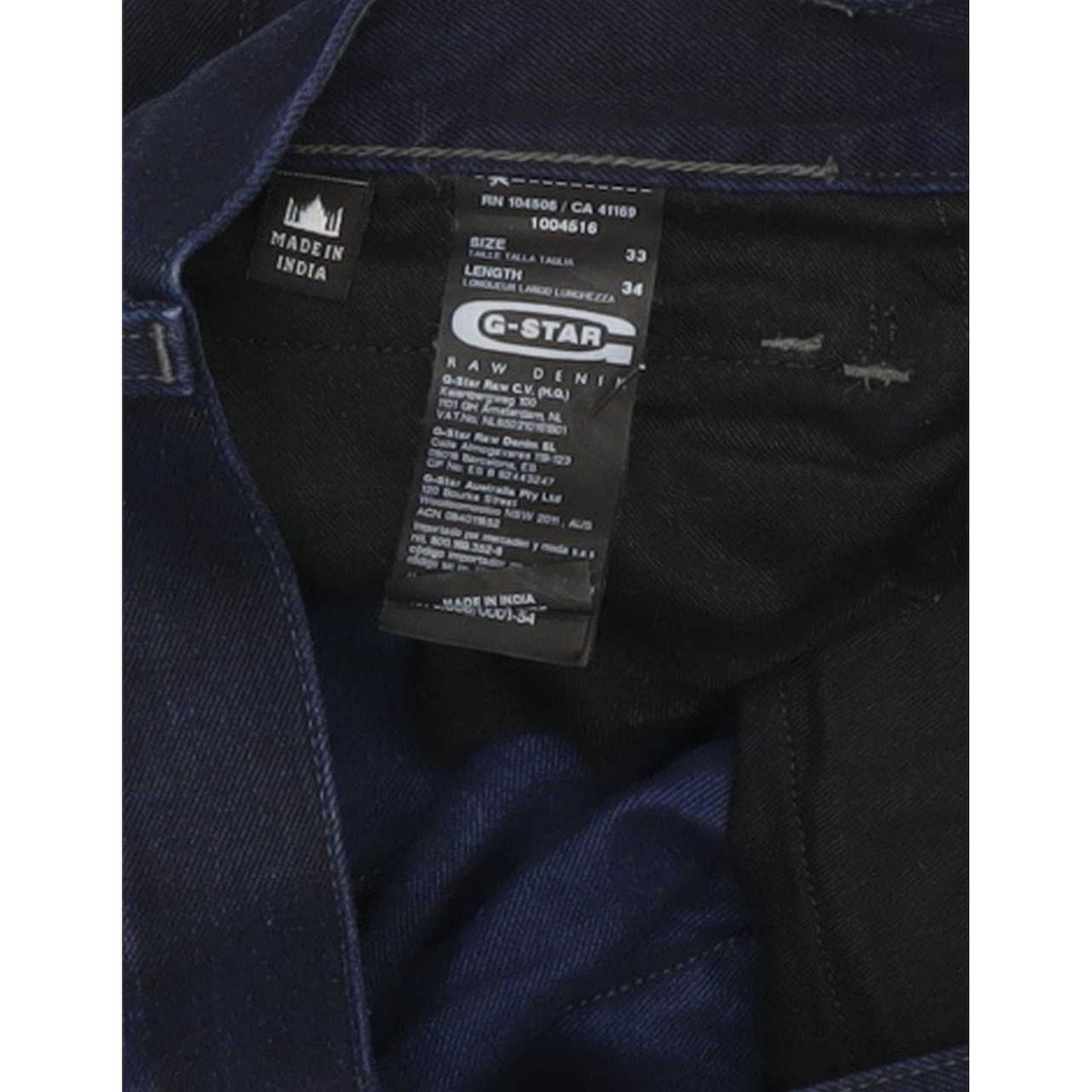 G-Star New Radar Men Navy Straight Slim Jeans W33 L33