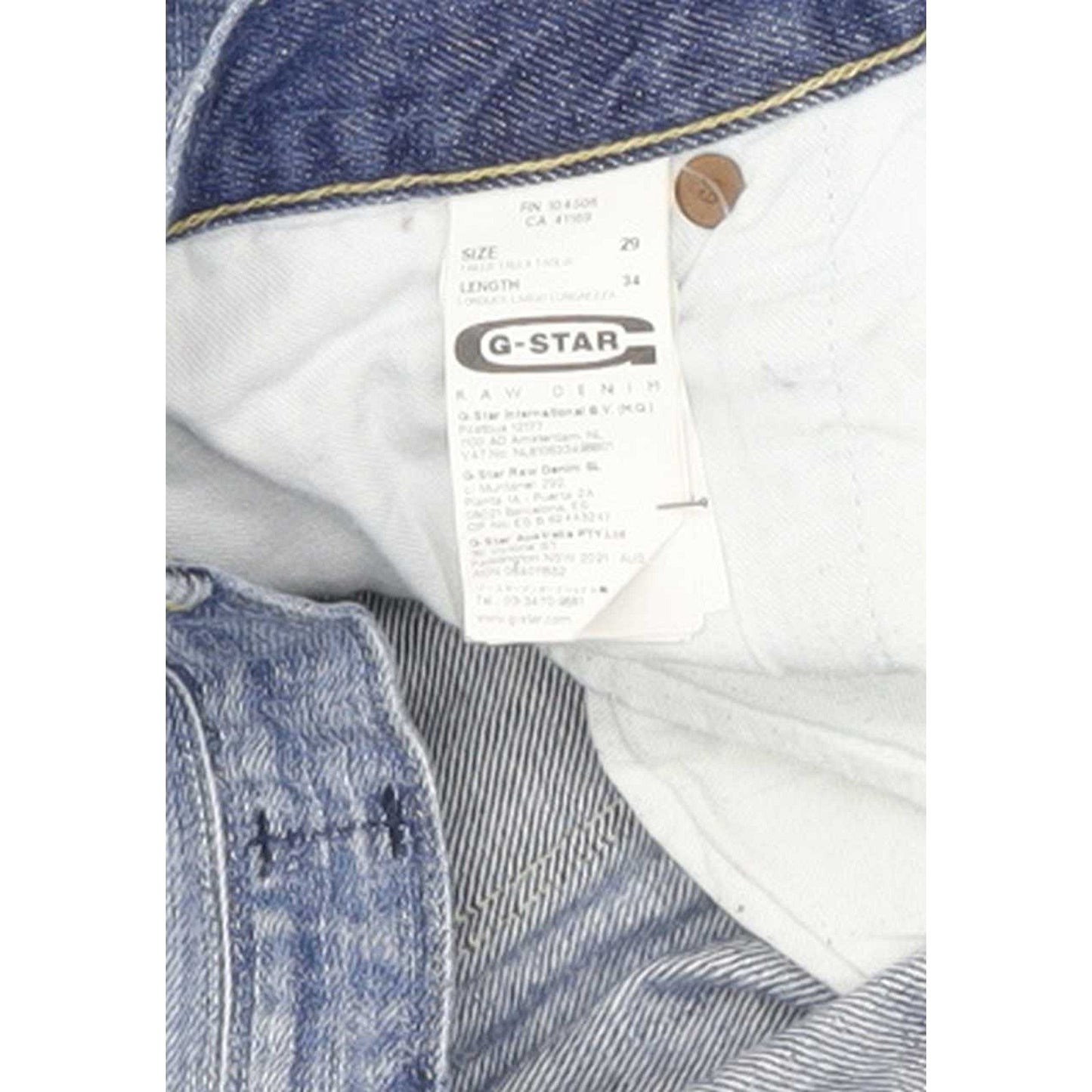 G-Star 3301 Correct Women Blue Straight Slim Jeans W29 L33