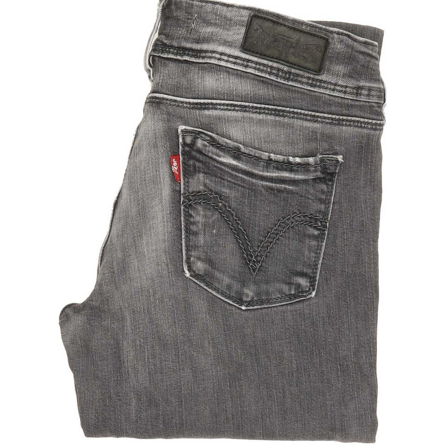 Levi's 571 Women Grey Straight Slim Stretch Jeans W28 L31