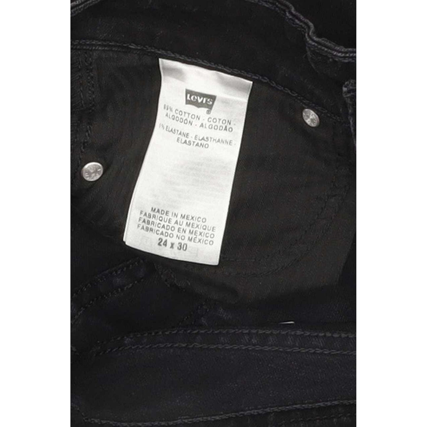 Levi's Women Black Skinny Slim Stretch Jeans W24 L29