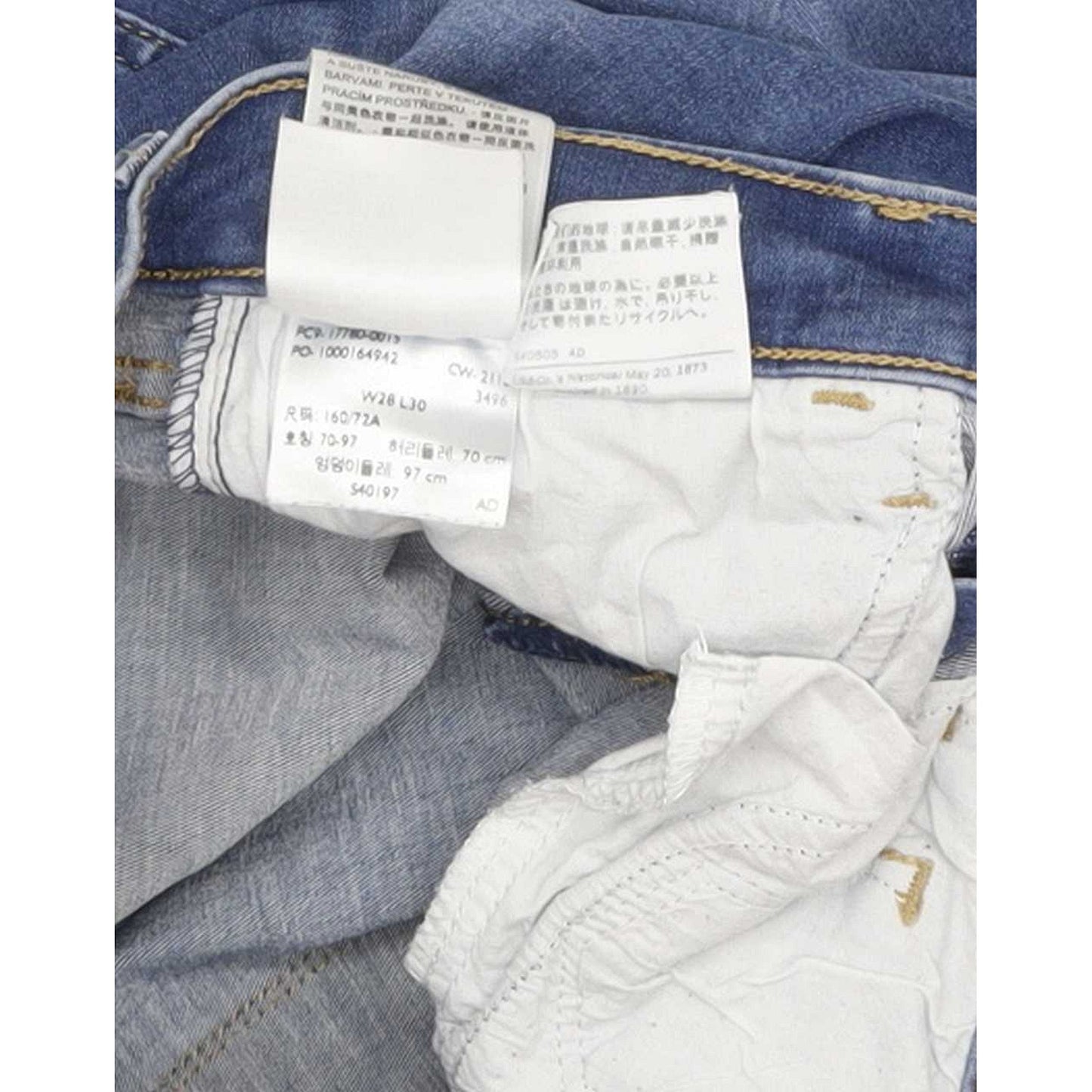 Levi's 710 Super Women Blue Skinny Slim Stretch Jeans W28 L29