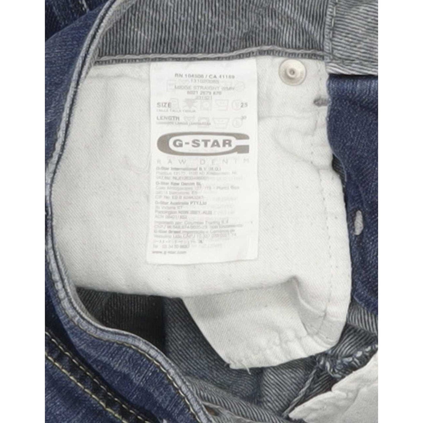 G-Star Midge Women Blue Straight Slim Stretch Jeans W25 L29