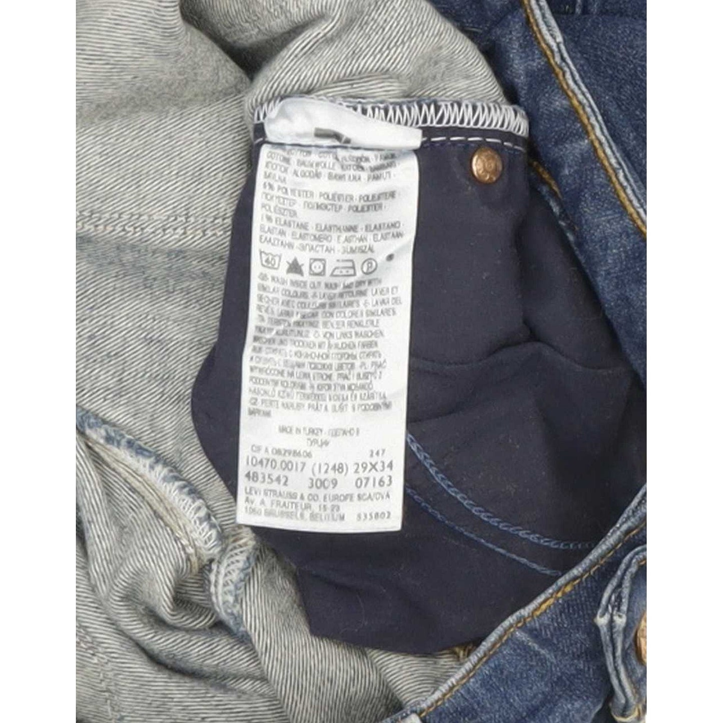Levi's 470 Women Blue Straight Slim Stretch Jeans W29 L34