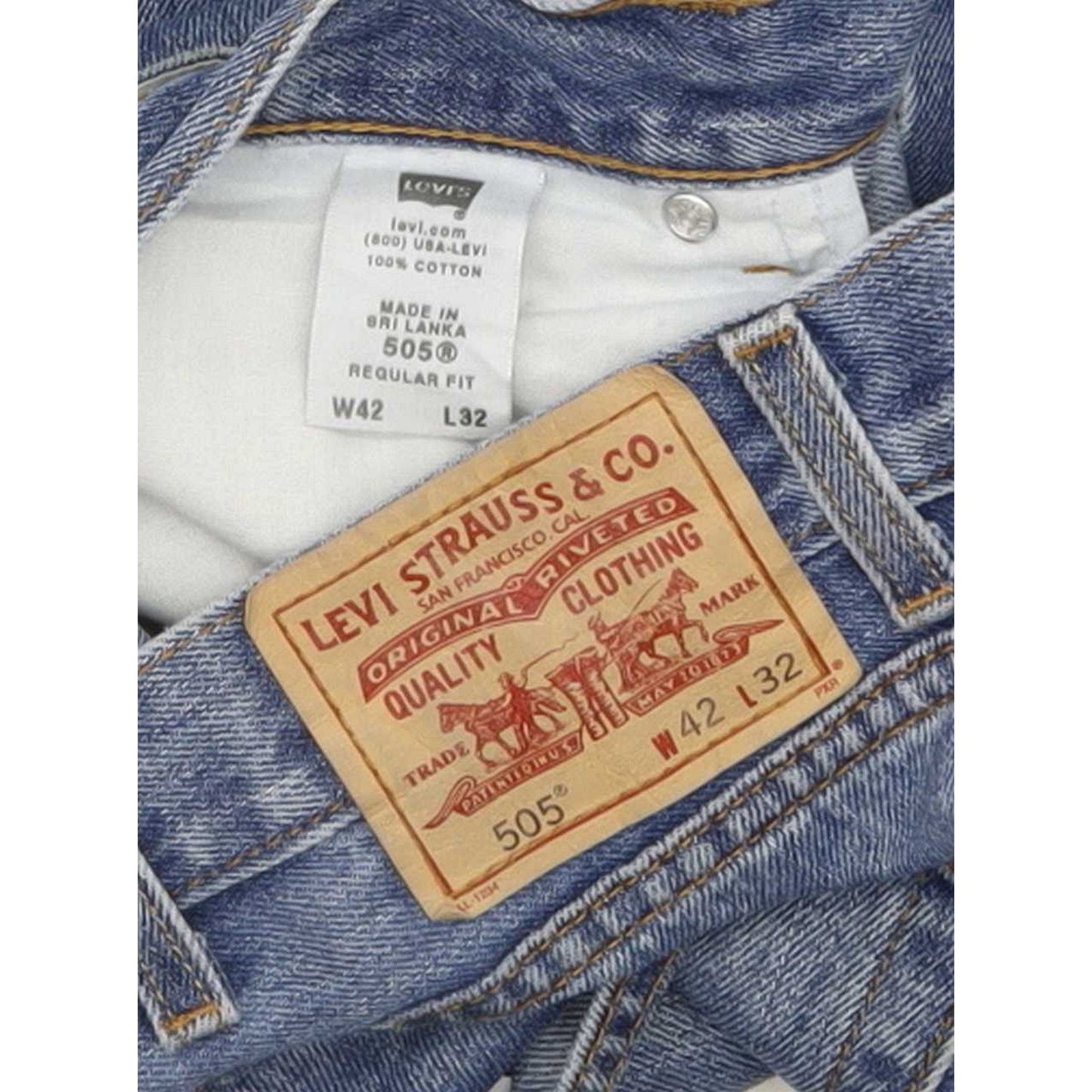 Levi's 505 Men Blue Straight Regular Jeans W43 L31
