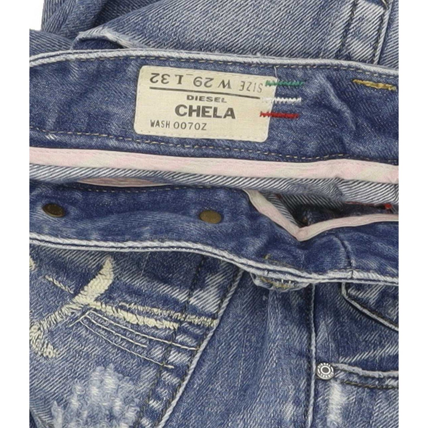 Diesel Chela 0070Z Women Blue Straight Slim Jeans W29 L32