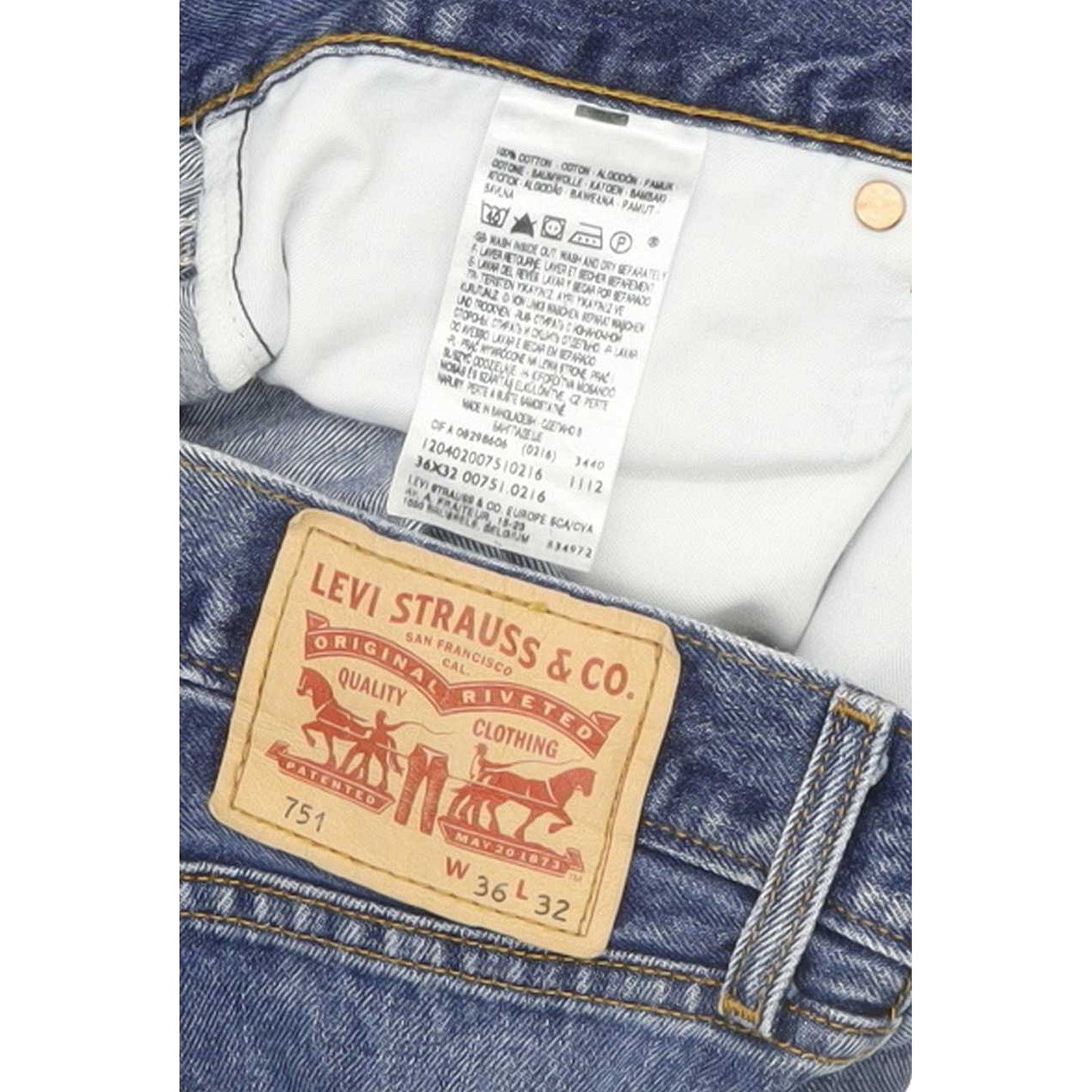 Levi's 751 Men Blue Straight Regular Jeans W36 L31