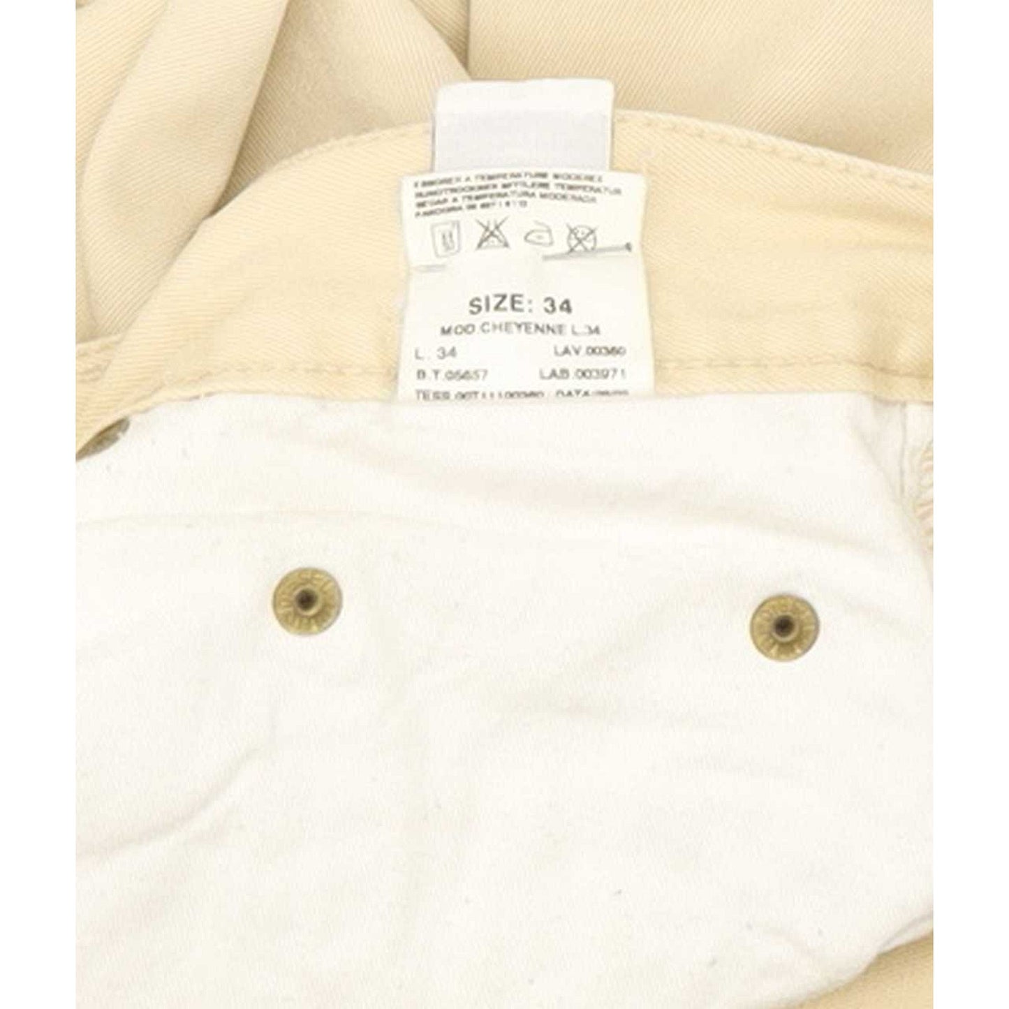 Diesel Cheyenne Men Beige Straight Regular Jeans W34 L33