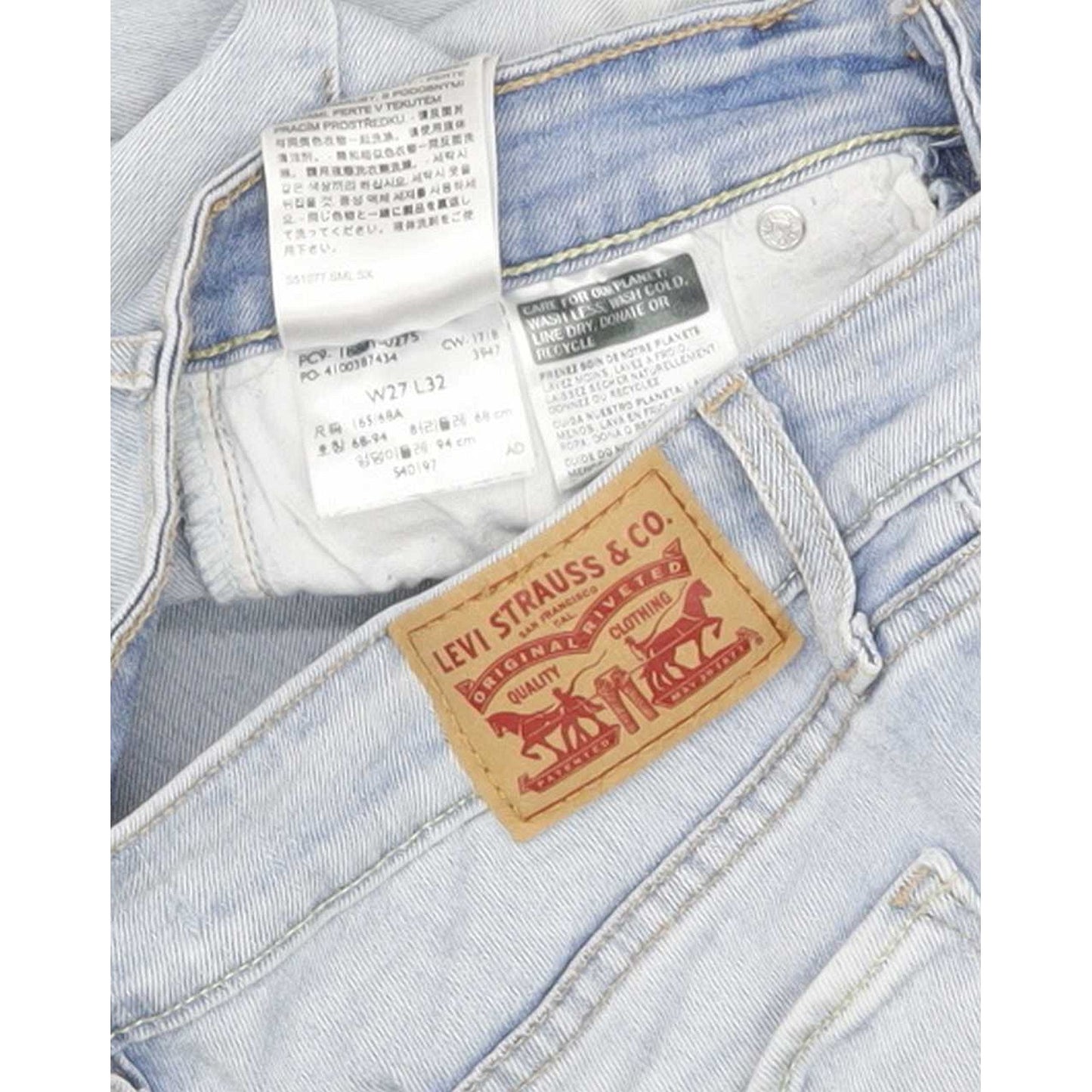Levi's 711 Women Blue Skinny Slim Stretch Jeans W27 L32
