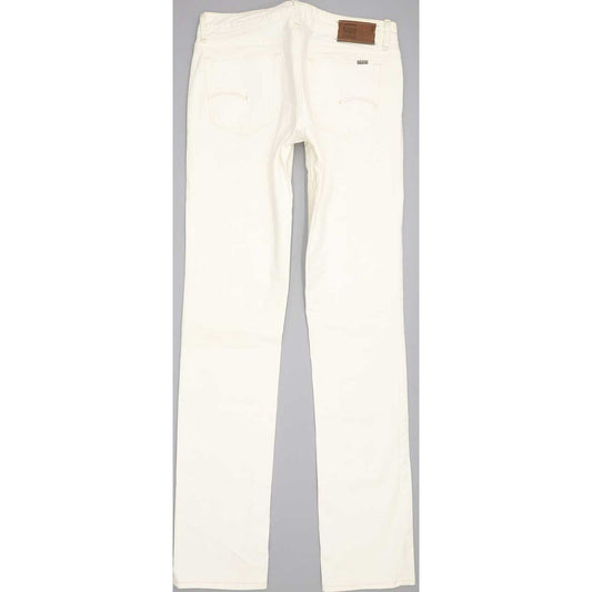 G-Star 3301 Women White Straight Slim Stretch Jeans W28 L33