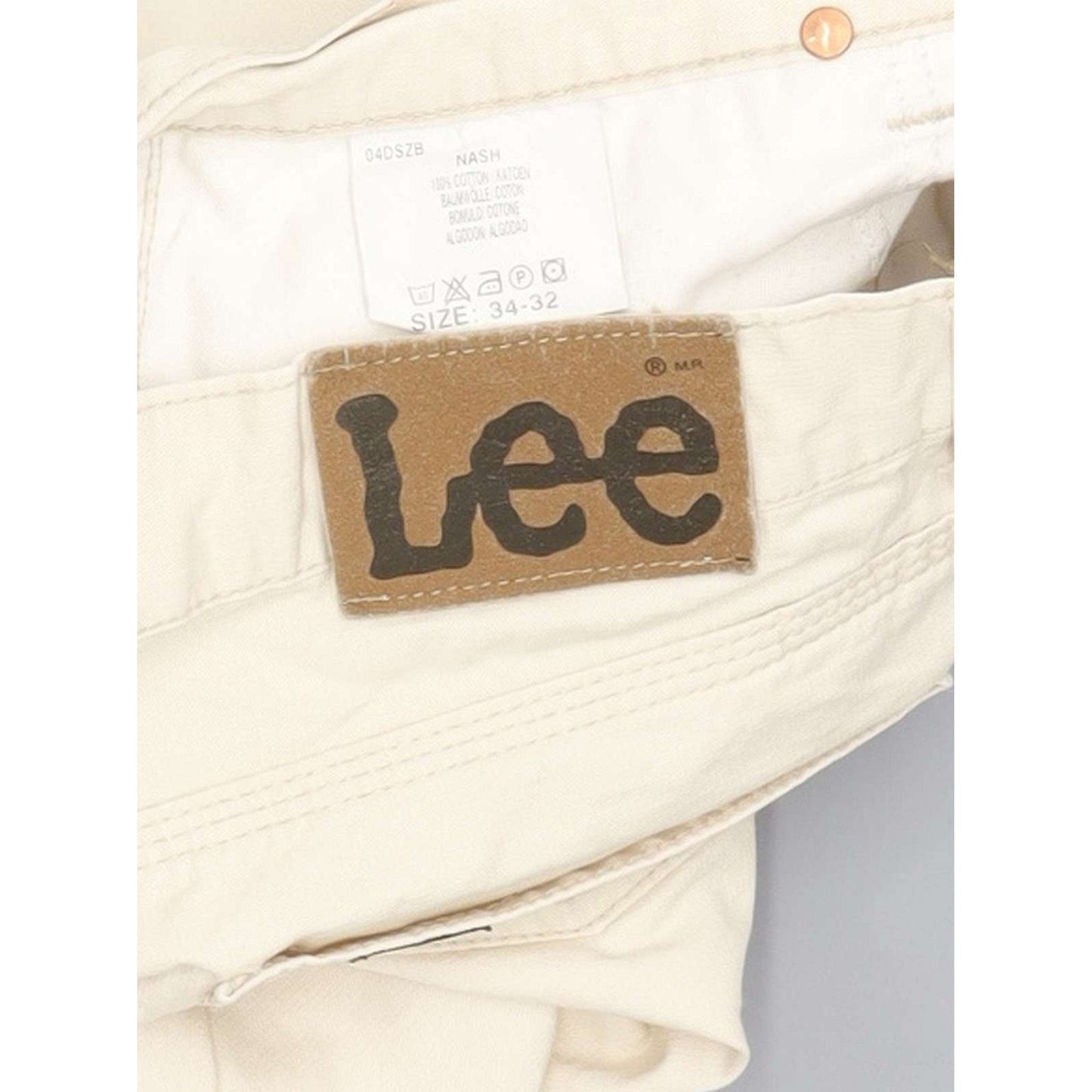 Lee Nash Men Beige Straight Regular Jeans W34 L31