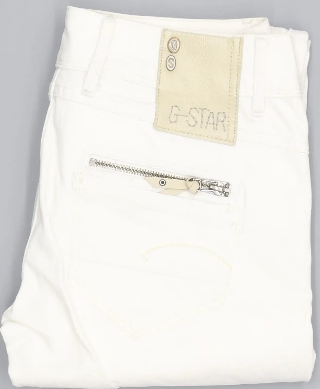 G-Star 3301 Women White Straight Slim Jeans W28 L28