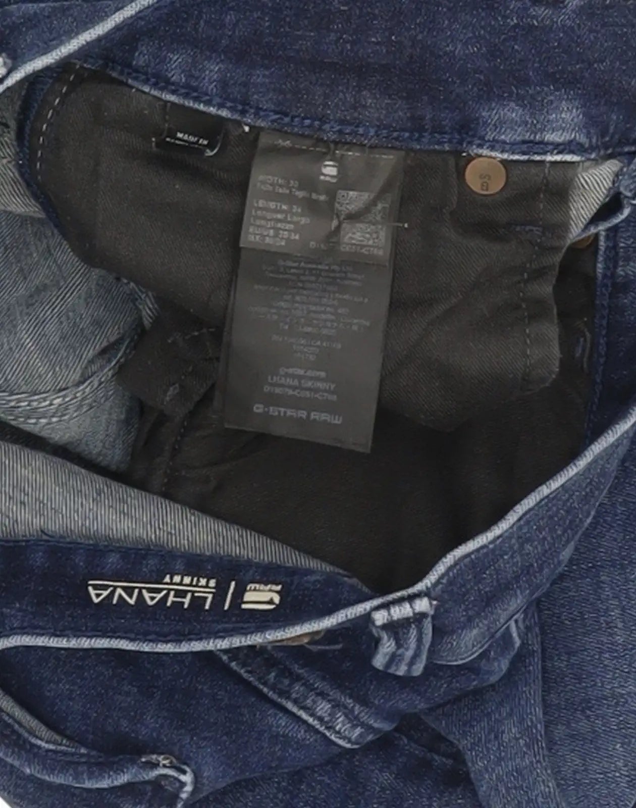 G-Star Lhana Men Blue Skinny Slim Stretch Jeans W30 L33