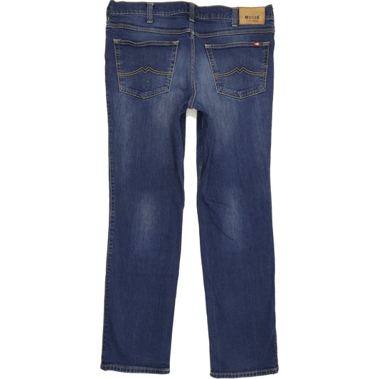 Mustang Tramper Men Blue Straight Slim Stretch Jeans W38 L31