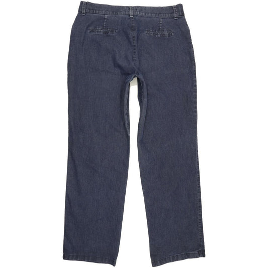 Lee Blue Straight Relaxed Stretch Jeans High Waisted W36 L32