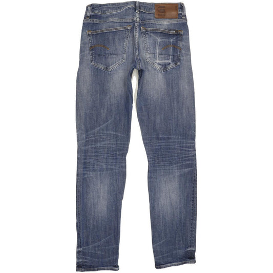 G-Star 3301 Men Blue Straight Slim Stretch Jeans W29 L31
