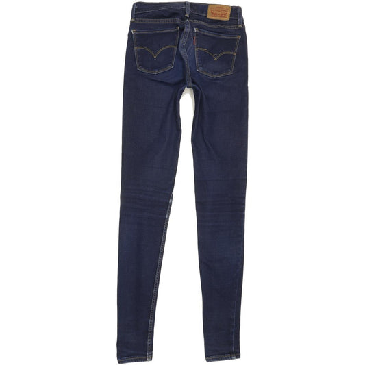 Levi's 710 Super Women Blue Skinny Slim Stretch Jeans W25 L32