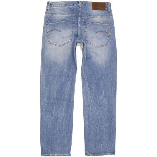 G-Star 3301 Men Blue Straight Regular Stretch Jeans W32 L31