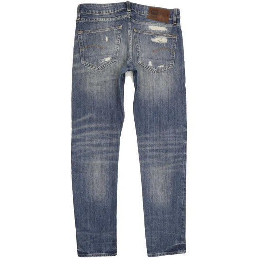 G-Star 3301-B Men Blue Straight Slim Jeans W32 L31