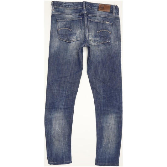 G-Star 3301 Women Blue Straight Slim Stretch Jeans W26 L38