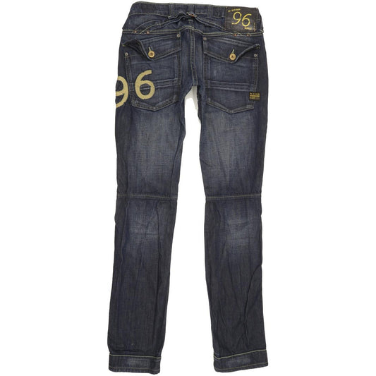 G-Star Elwood Heritage Women Blue Straight Slim Jeans W28 L33