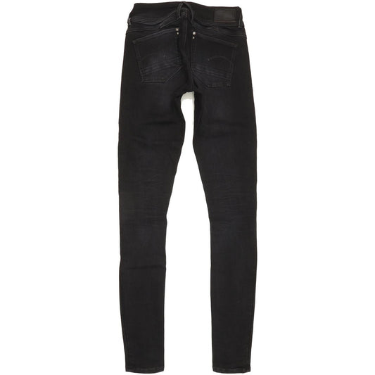 G-Star Lynn Mid Women Black Skinny Slim Jeans W27 L33