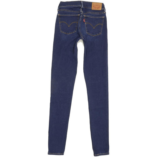 Levi's 710 Super Women Blue Skinny Slim Stretch Jeans W24 L30