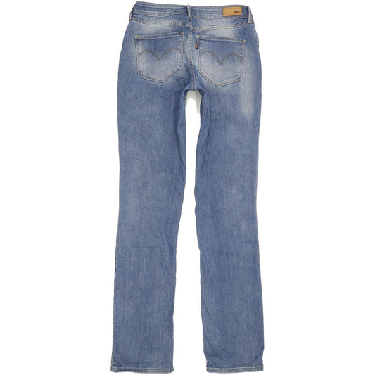 Levi's Bold Curve Women Blue Straight Slim Stretch Jeans W29 L34