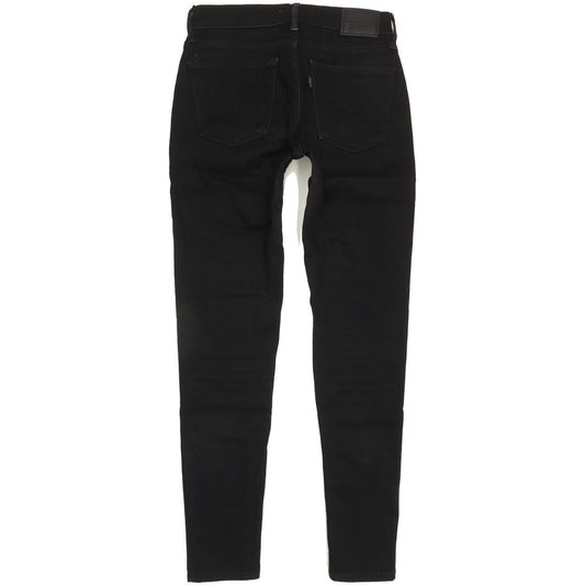 Levi's 710 Super Women Black Skinny Slim Stretch Jeans W27 L28