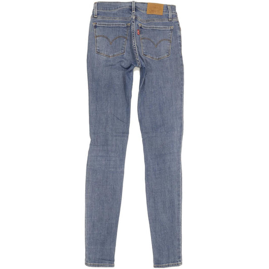 Levi's 710 Super Women Blue Skinny Slim Stretch Jeans W26 L32