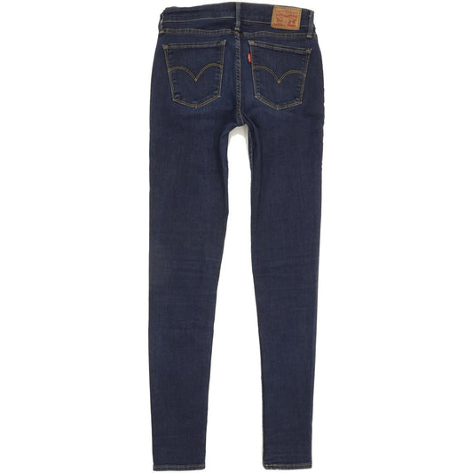 Levi's 710 Super Women Blue Skinny Slim Stretch Jeans W28 L30