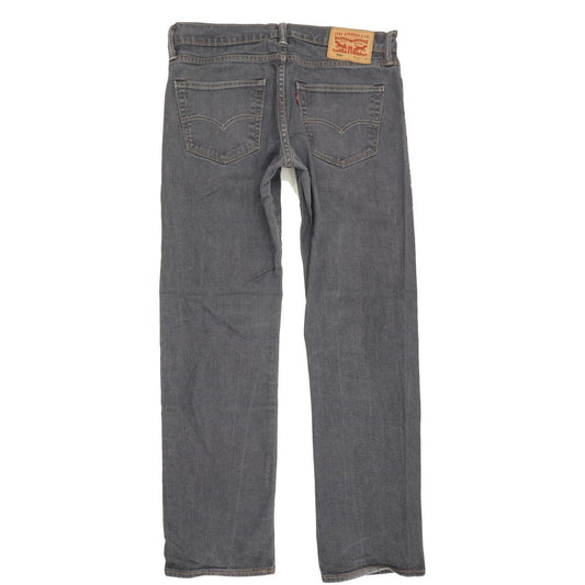 Levi's 504 Men Grey Straight Regular Stretch Jeans W32 L30