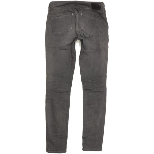 G-Star Lynn Zip Mid Women Grey Skinny Slim Stretch Jeans W27 L30