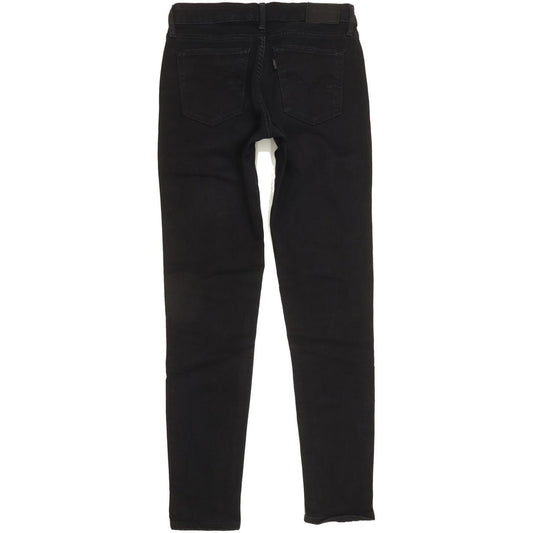 Levi's 711 Women Black Skinny Slim Stretch Jeans W27 L30